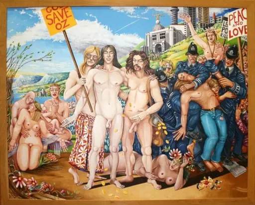 Jim Anderson, Richard Neville and Felix Dennis: The OZ Three, Free !, by Caroline Coon