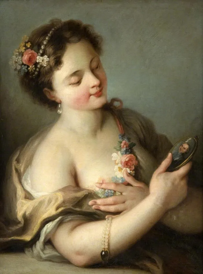 The Miniature, by Caroline de Valory, oil, 1800