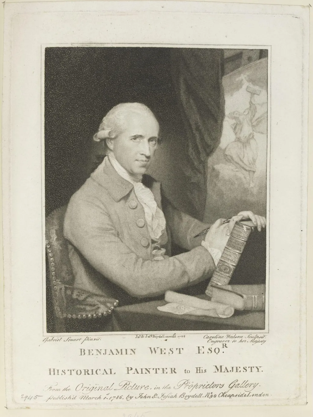 Benjamin West P.R.A., by Caroline Watson, 1775