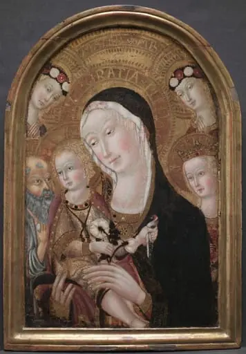 Virgin and Child with Saint Jerome and Saint Catherine of Alexandria, by Carolino da Viterbo