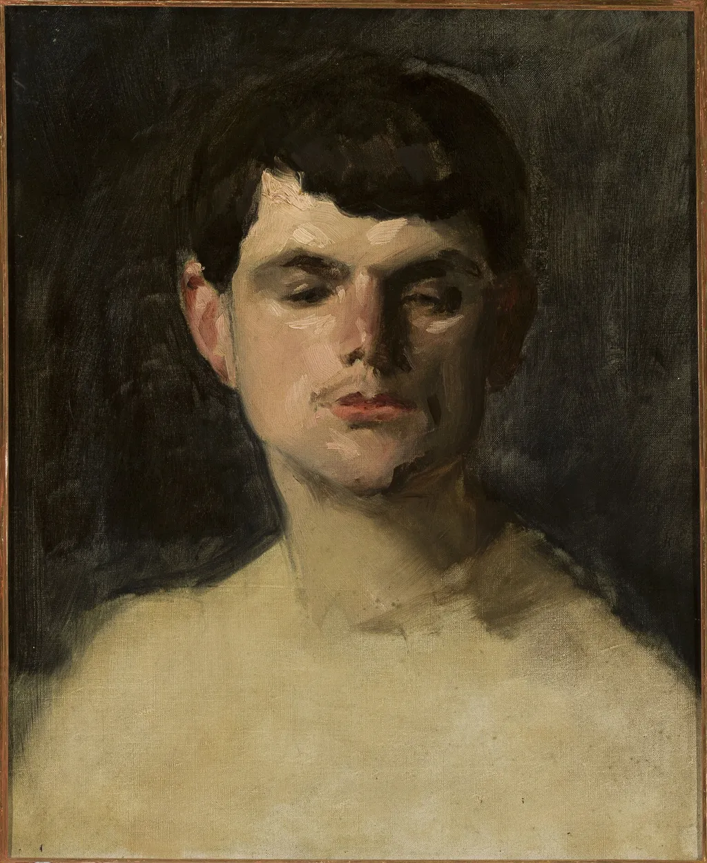 Study of a male head, by Carolus-Duran, oil, 1893