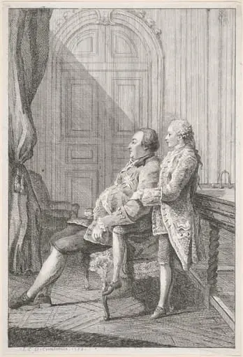Louis-Philippe, Duc d'Orléans, and His Son, Louis-Phillipe Joseph, Duc de Chartres, by Carrogis, Louis de, called Carmontelle