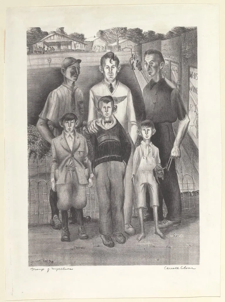 Untitled, by Carroll Cloar, ink, 1940