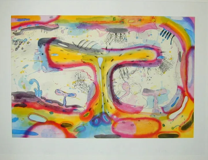 Untitled, by Carroll Dunham, ink, 1989