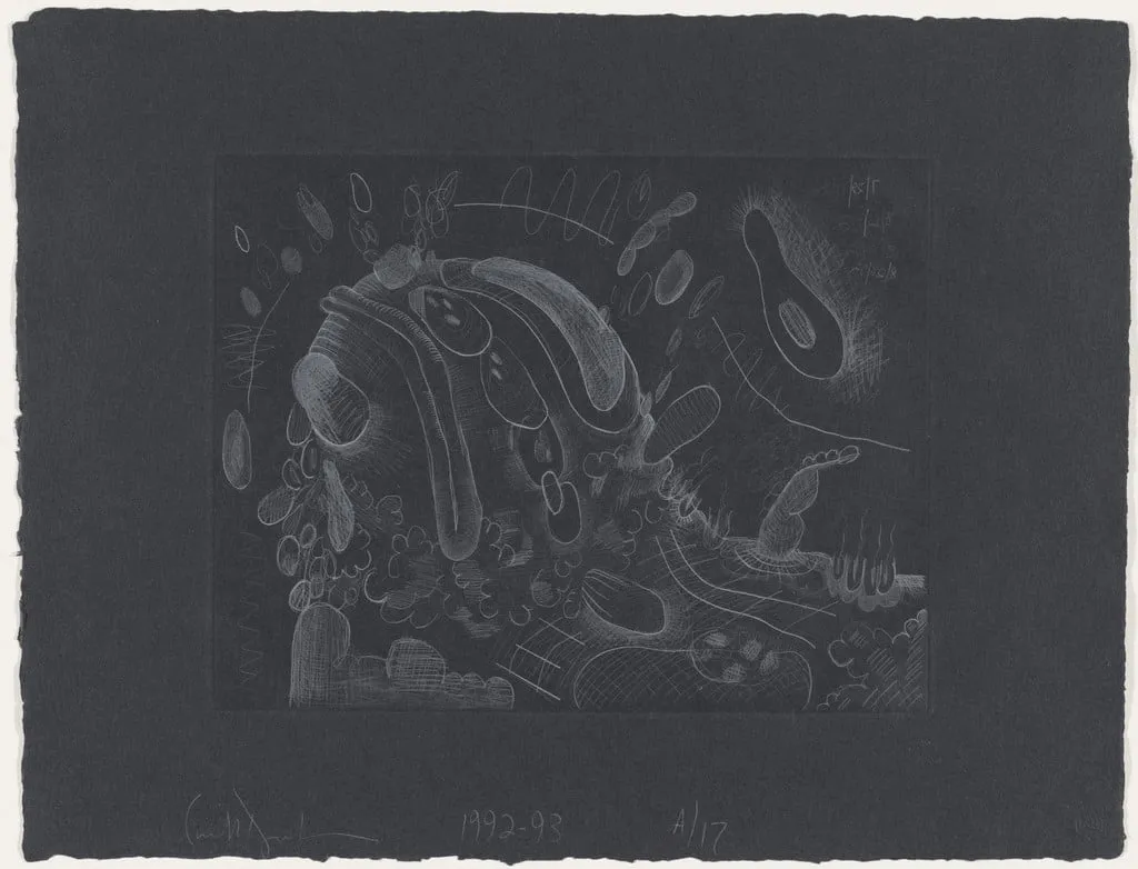 Untitled, by Carroll Dunham, ink, 1992