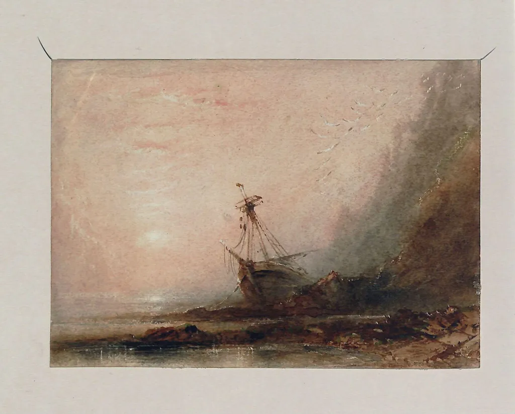 Scarborough, Early Morning, by Carter, watercolor, 1824