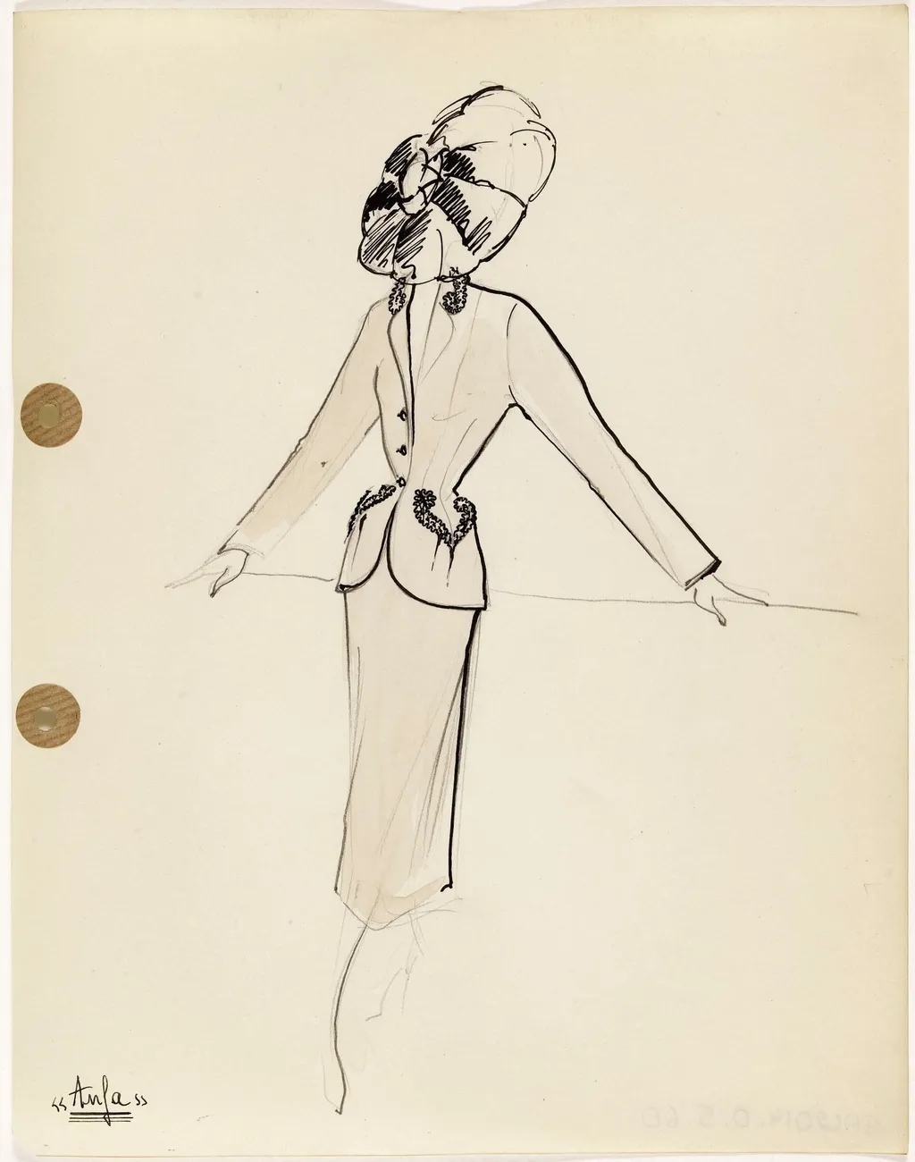 'Anfa', by Carven, 1949