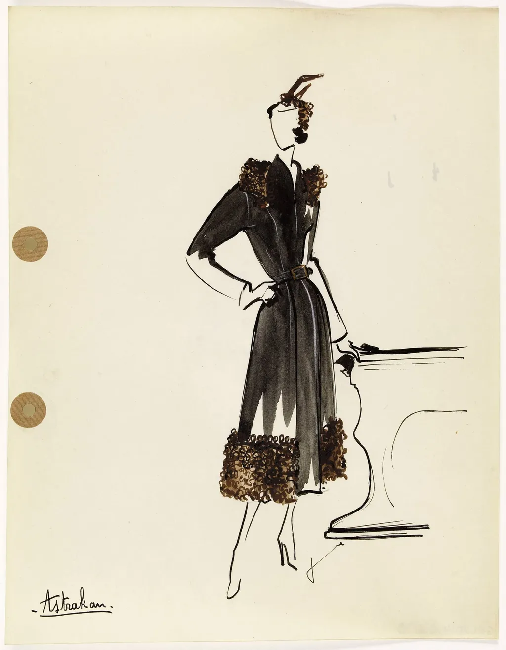 'Astrakan', by Carven, 1949