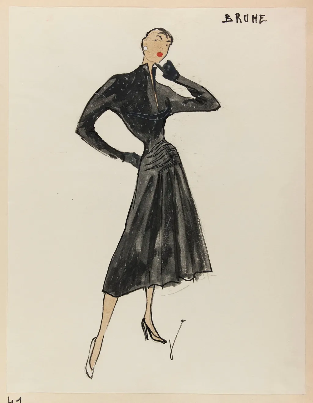 Brune, by Carven, 1952