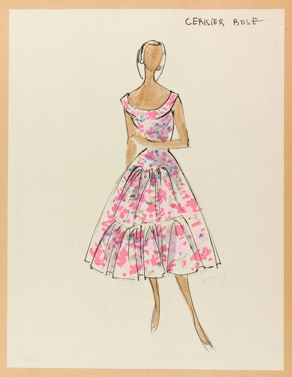 Cerisier rose, by Carven, 1955