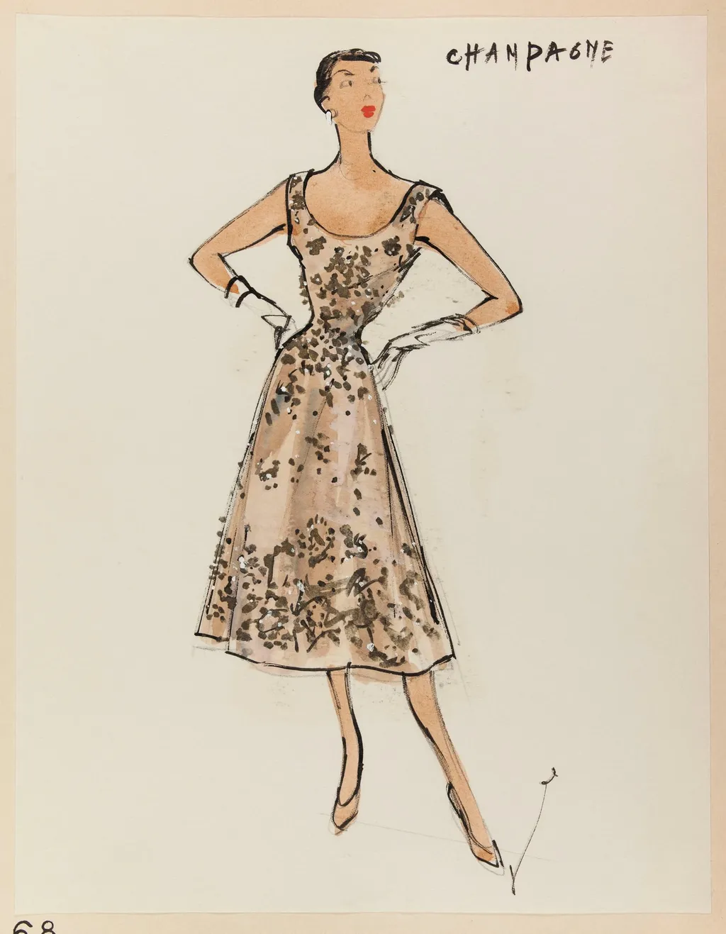 Champagne, by Carven, 1952