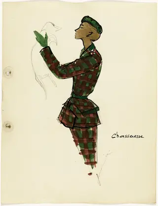 'Chasseresse', by Carven, 1951
