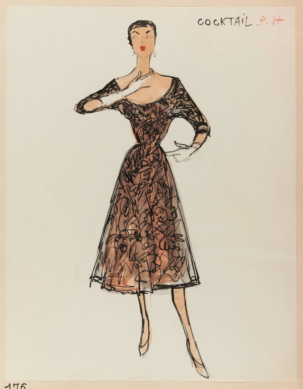 Cocktail, by Carven, 1952