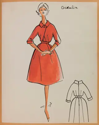 Cornaline, by Carven, 1958