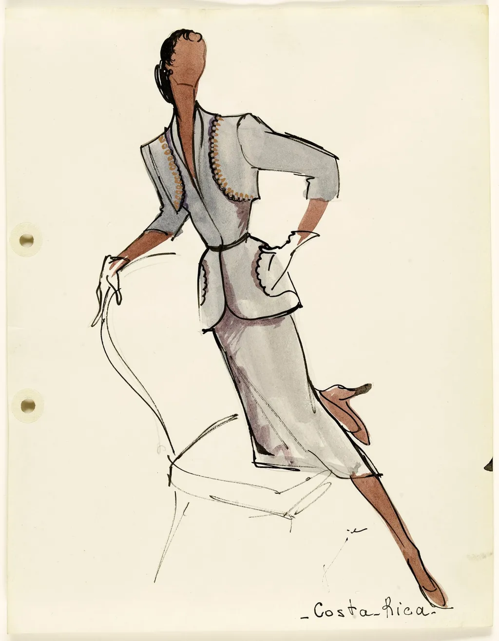 'Costa-Rica', by Carven, 1951