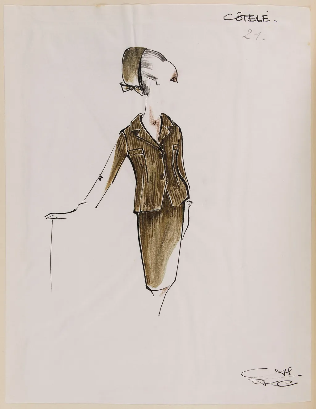 Côtelé, by Carven, 1963