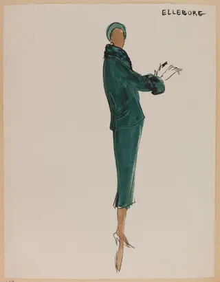 Ellebore, by Carven, 1956
