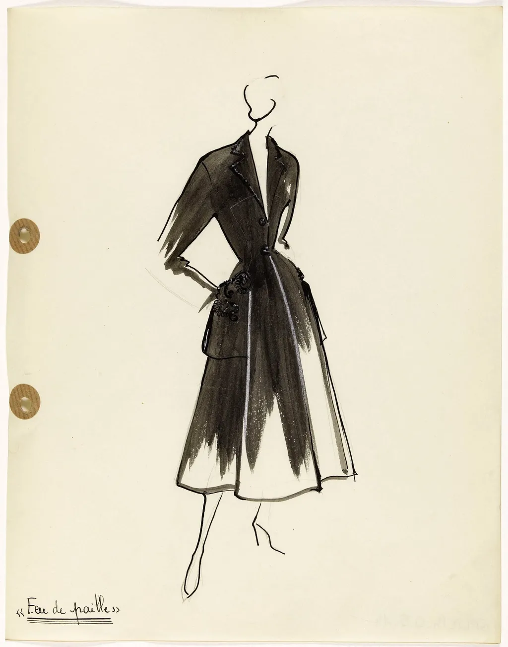 'Feu de paille', by Carven, 1949