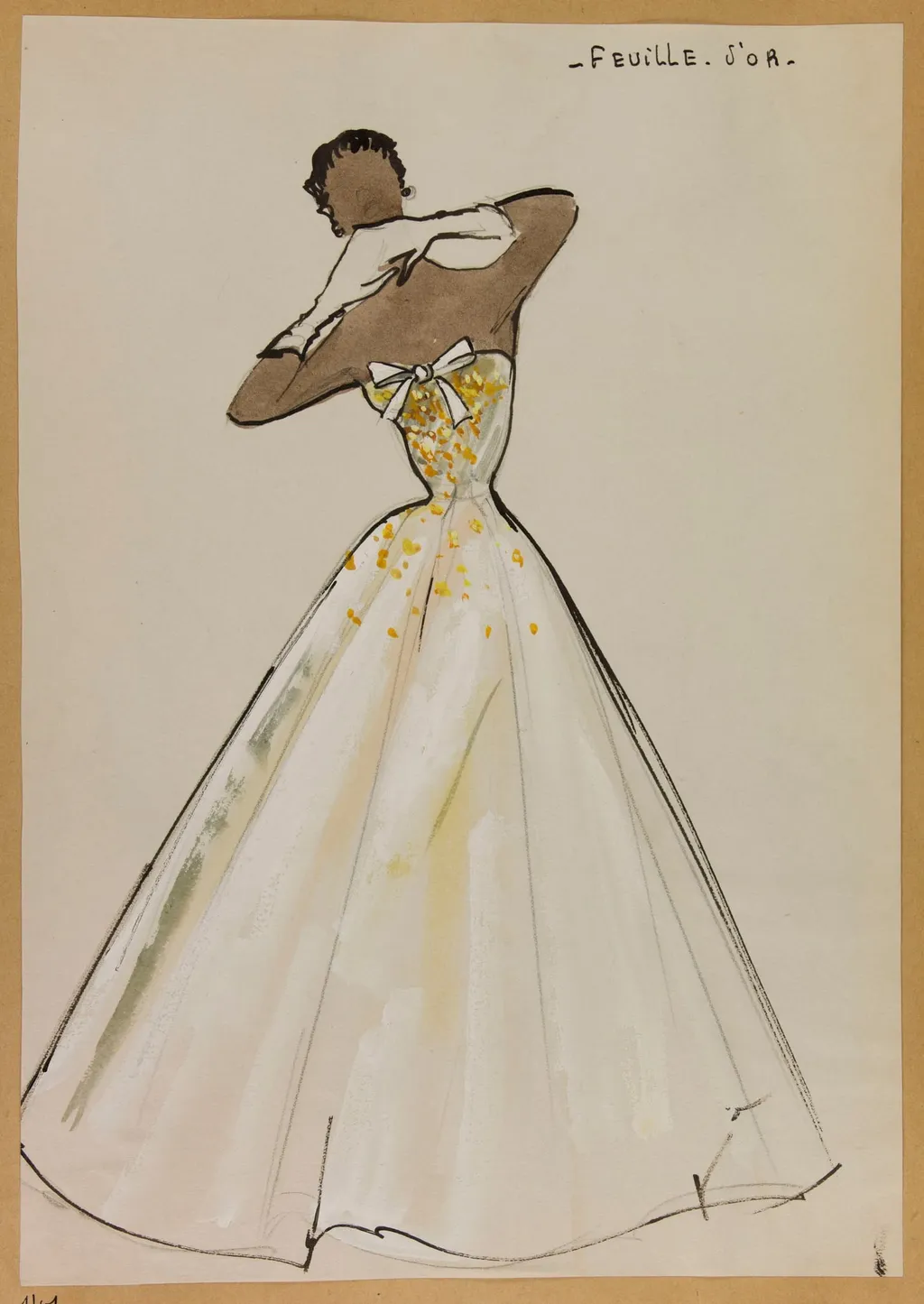Feuille d'or, by Carven, 1952