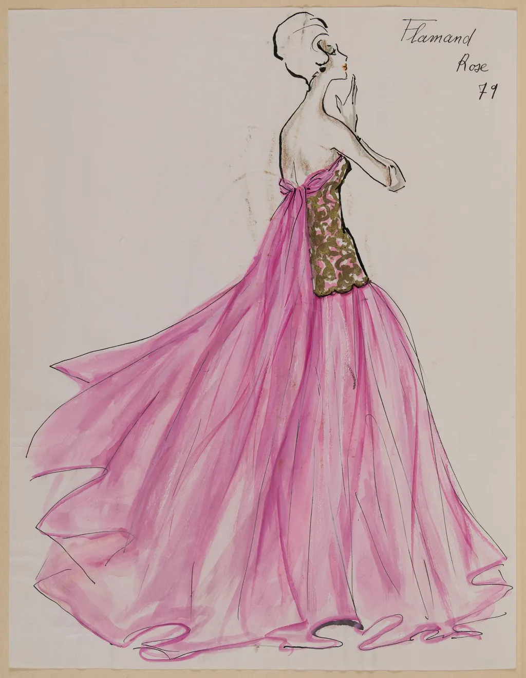 Flamand rose, by Carven, 1960
