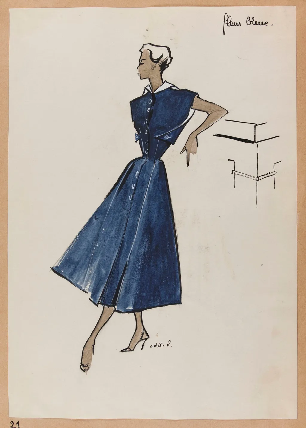 Fleur bleue, by Carven, 1951