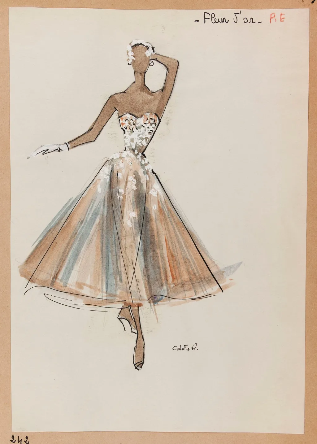 Fleur d'or, by Carven, 1951