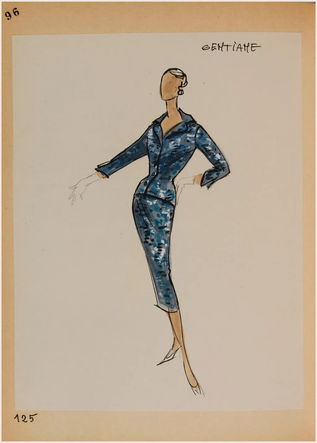 Gentiane, by Carven, 1956