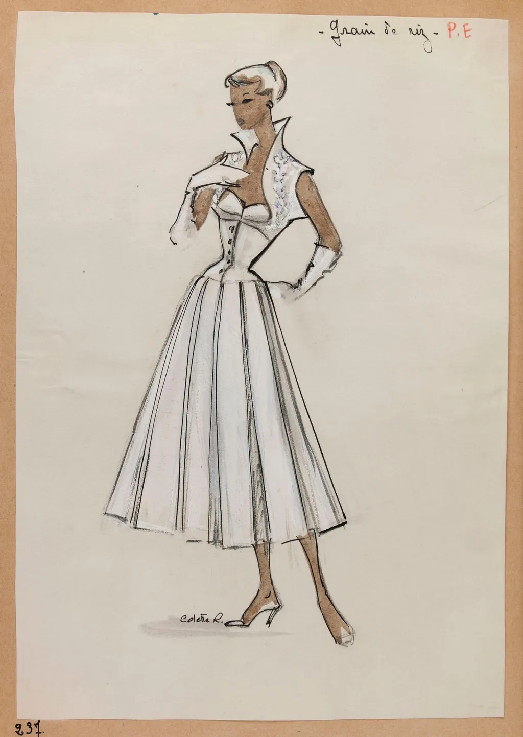 Grain de riz, by Carven, 1951