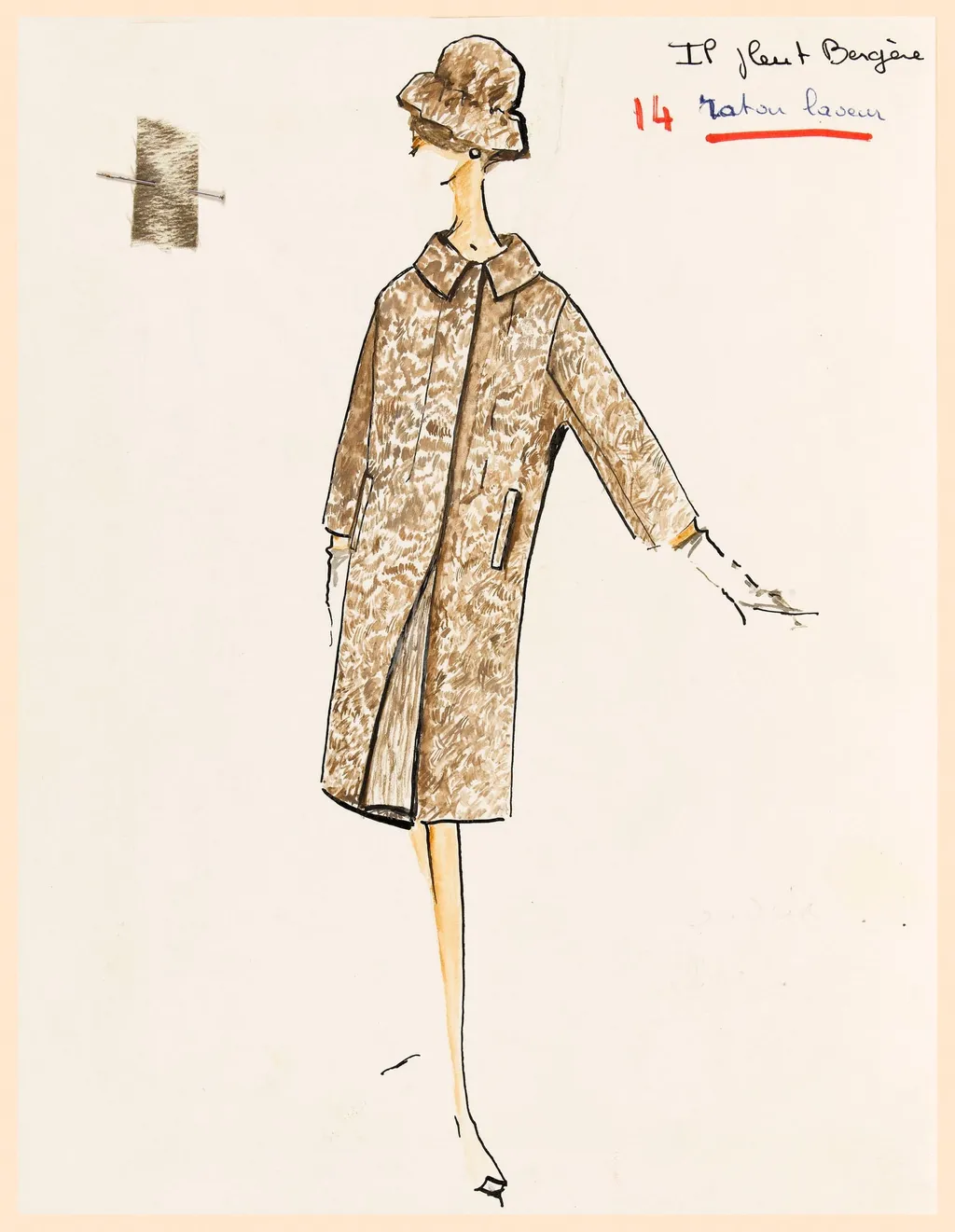 Il pleut bergère - raton laveur, by Carven, 1967