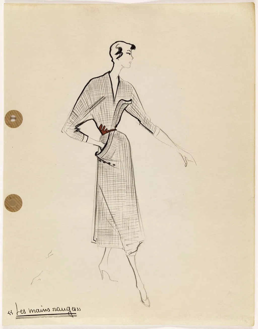 'Les mains rouges', by Carven, 1949