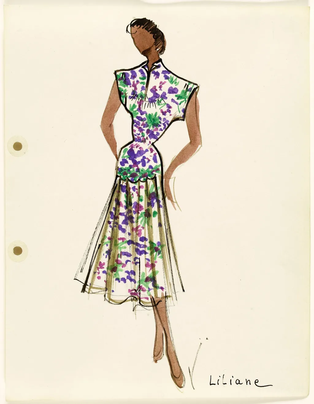 'Liliane', by Carven, 1951