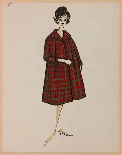 Manteau ample écossais, by Carven