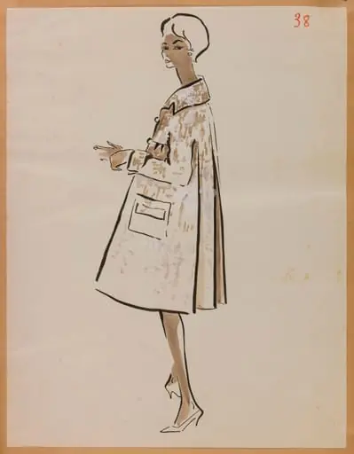 Manteau avec grands plis dans le dos, by Carven