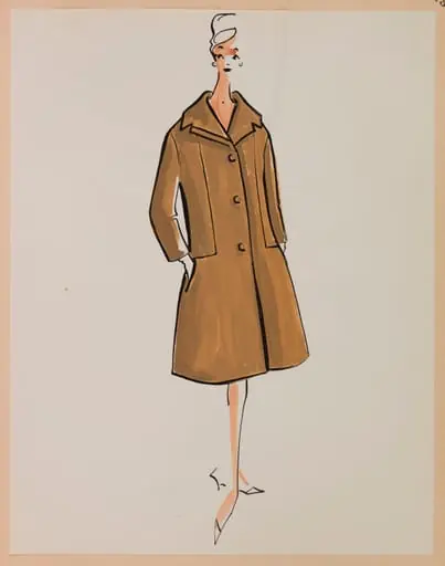 Manteau corolle marron, by Carven