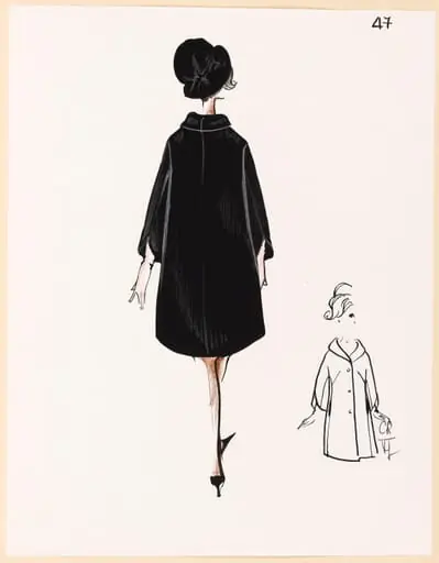 Manteau noir et chapeau assorti, by Carven