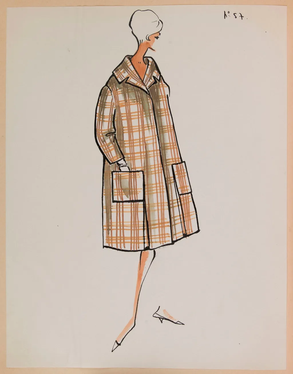 Manteau prince-de-galles, by Carven, 1959