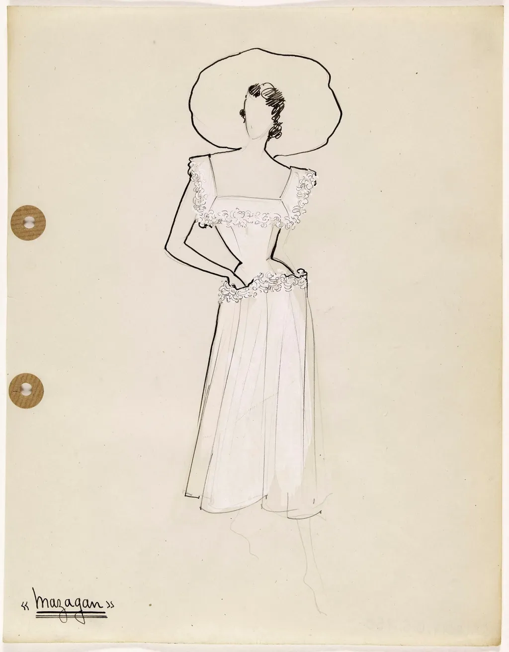 'Mazagan', by Carven, 1949