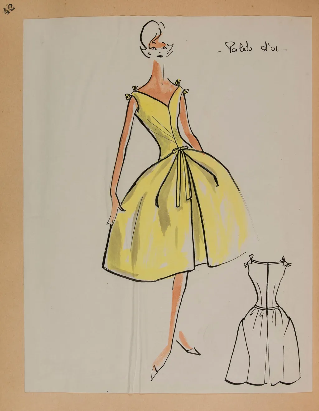 Palets d'or, by Carven, 1958