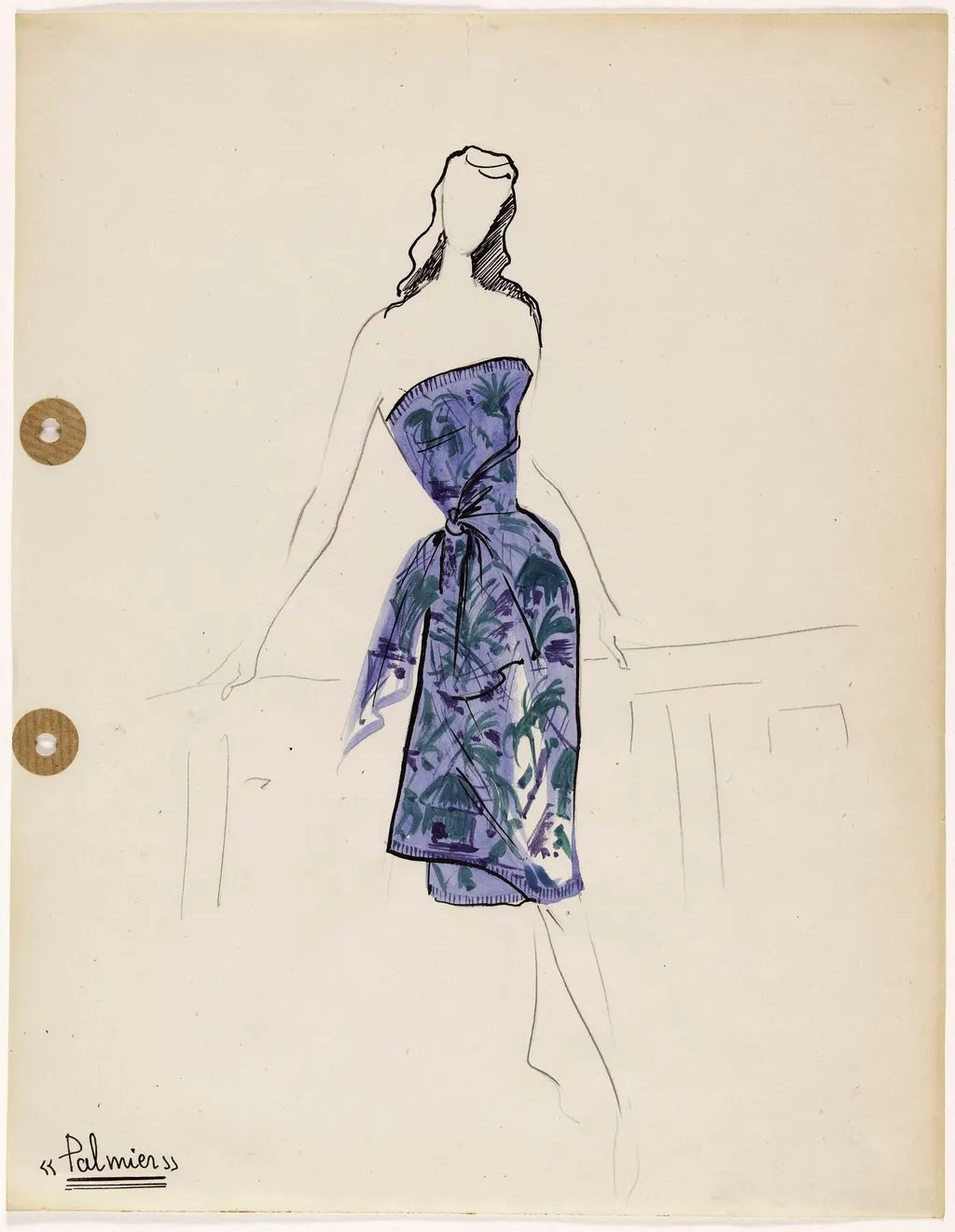 'Palmier', by Carven, 1949