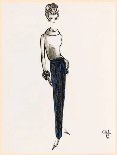 Pantalon bleu et marron