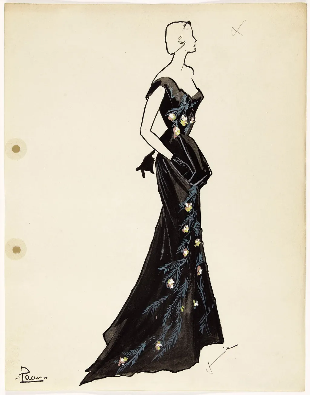 'Paon', by Carven, 1949
