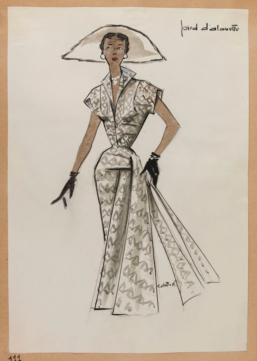 Pied d'alouette, by Carven, 1951