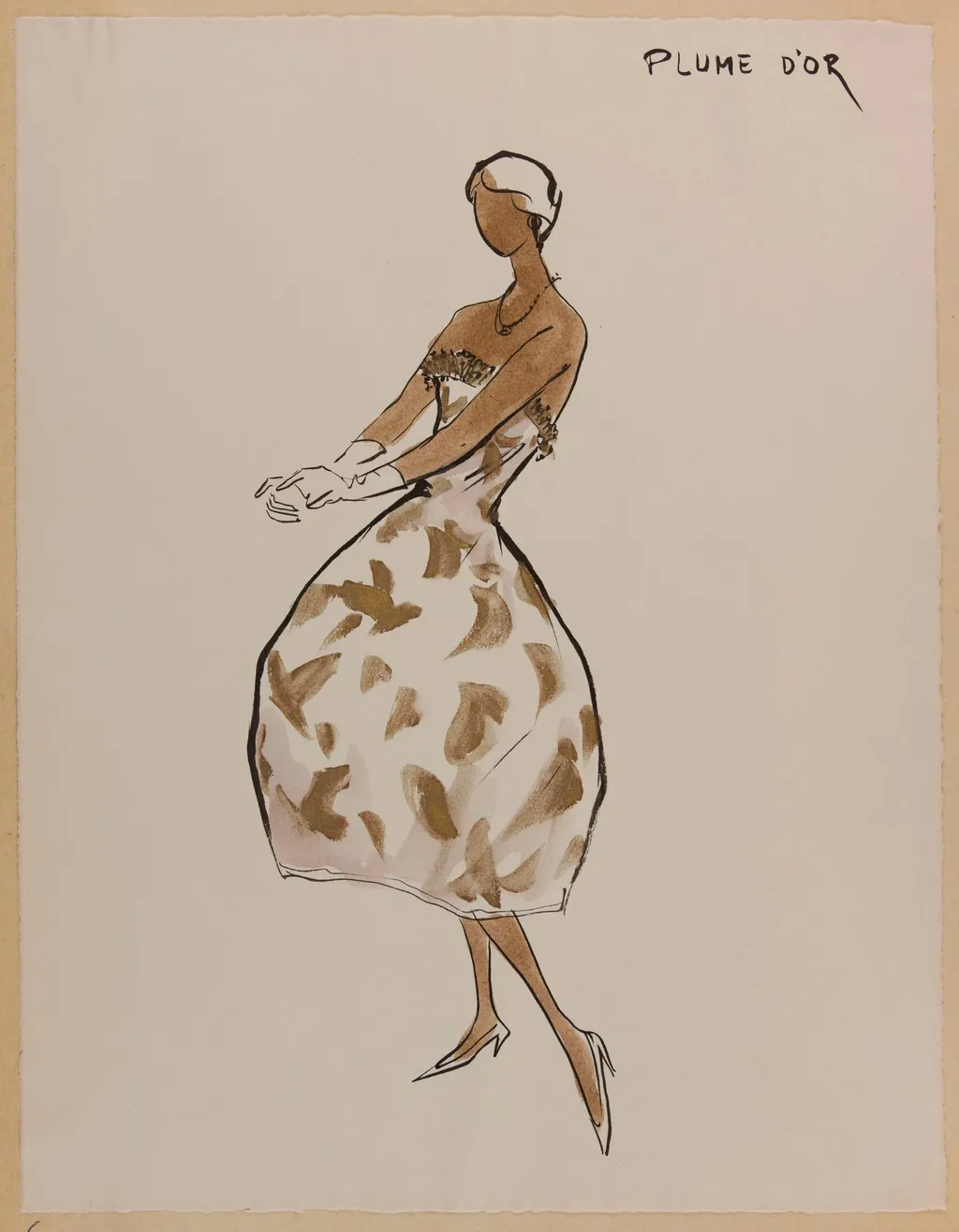 Plume d'or, by Carven, 1956