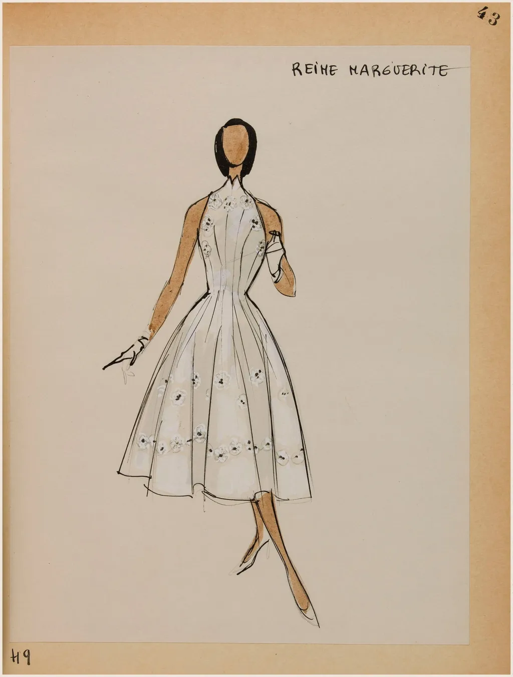 Reine marguerite, by Carven, 1956