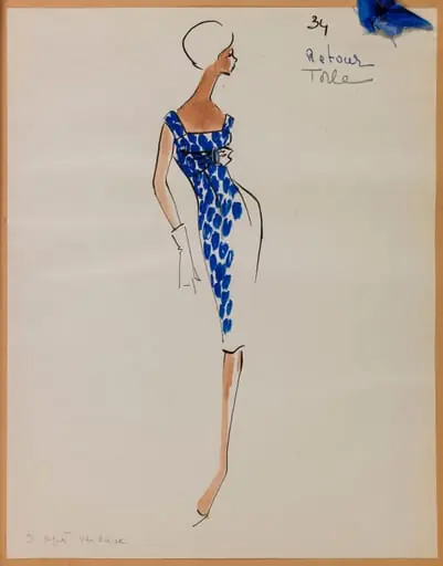 Robe ajustée à bretelles à motif bleu et ceinture sous la poitrine