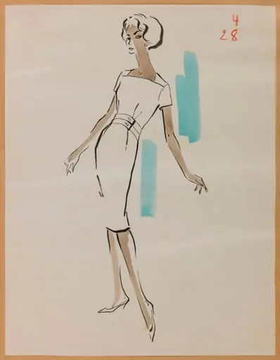 Robe blanche à manches courtes, by Carven