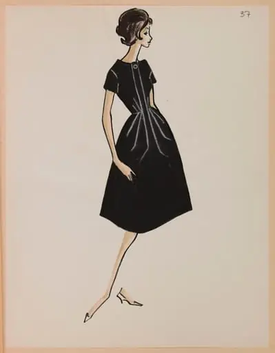 Robe noire cintrée, by Carven
