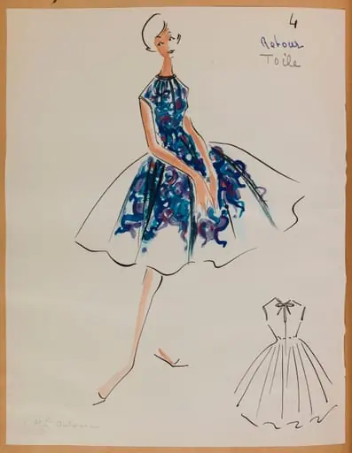 Robe sans manches à motif bleu et violet