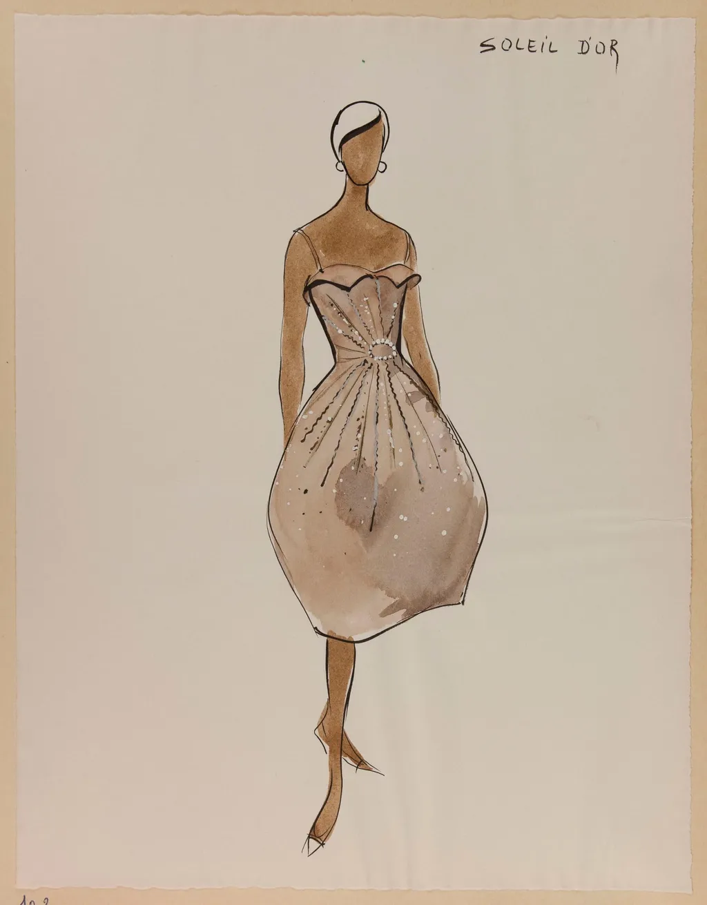 Soleil d'or, by Carven, 1956