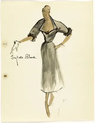 'Sylver Blue', by Carven, 1951